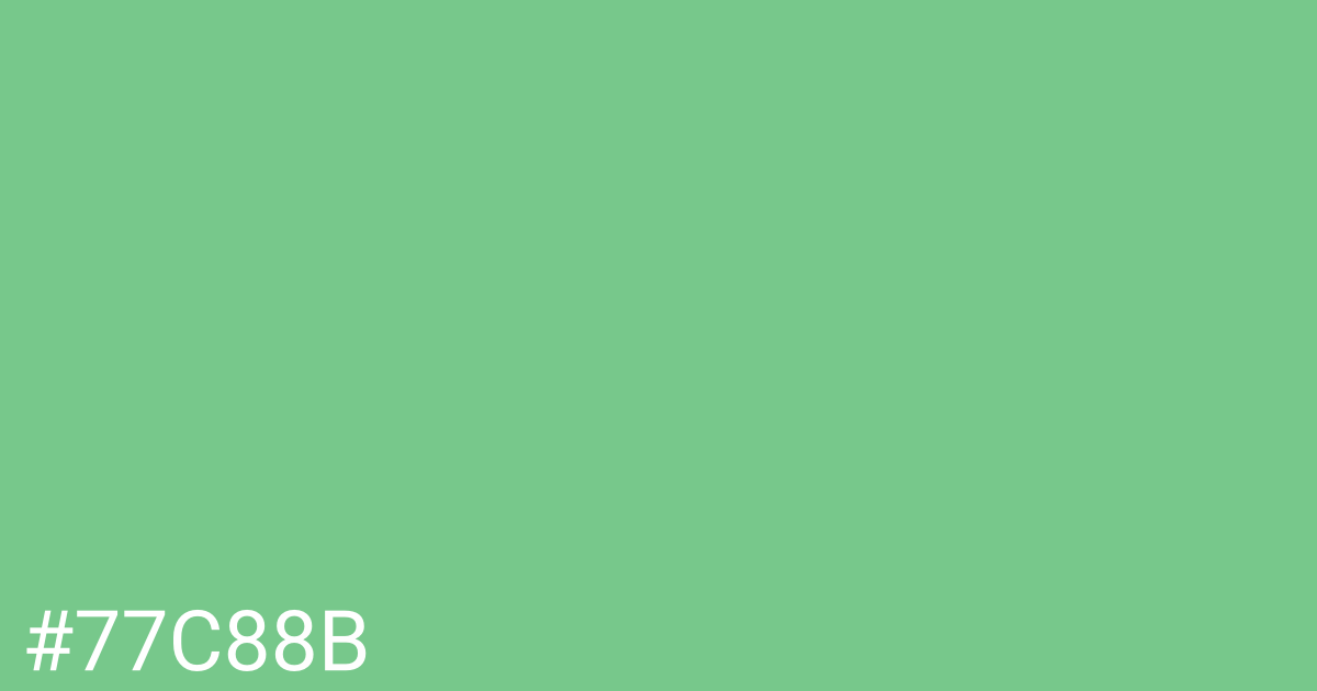 Hex color #77c88b graphic