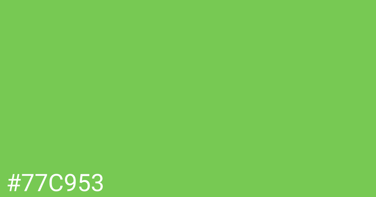 Hex color #77c953 graphic