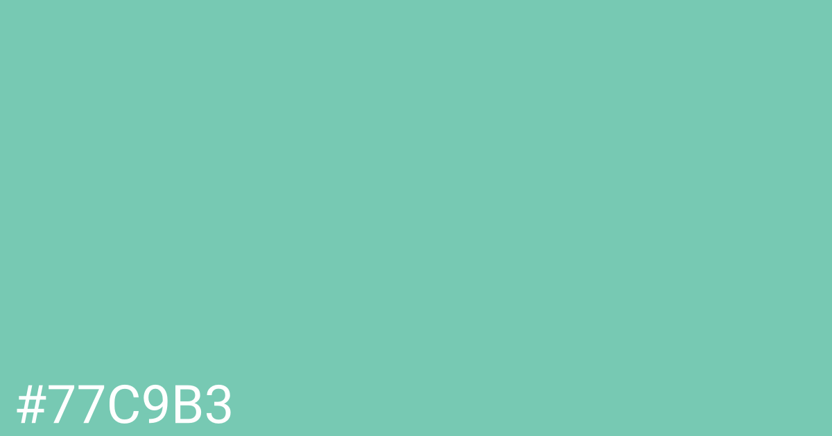 Hex color #77c9b3 graphic