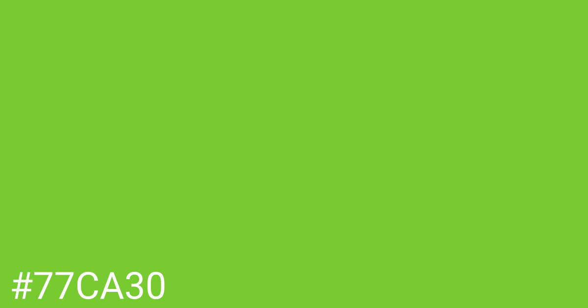 Hex color #77ca30 graphic