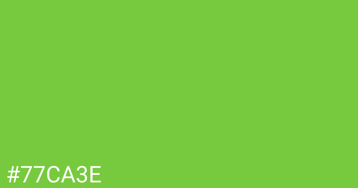 Hex color #77ca3e graphic