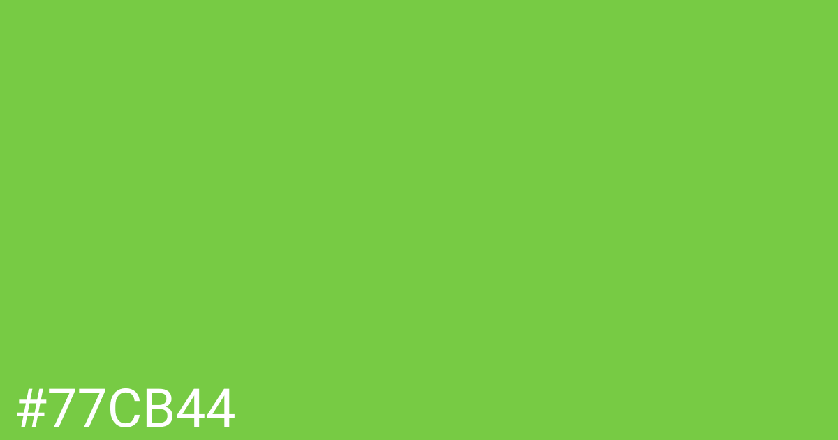 Hex color #77cb44 graphic
