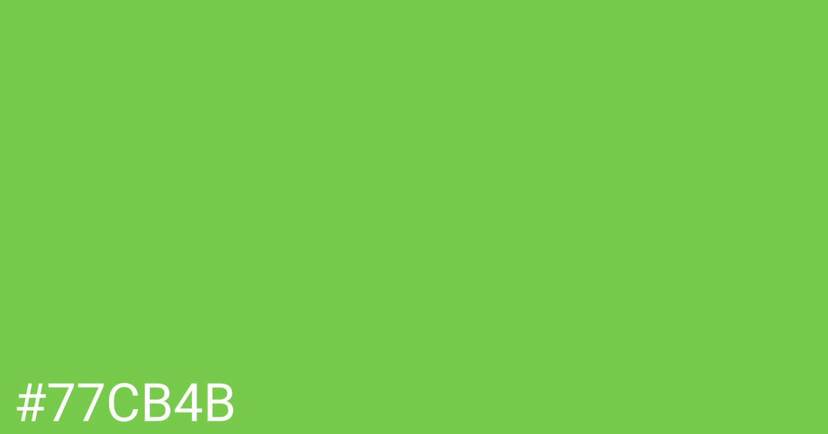 Hex color #77cb4b graphic