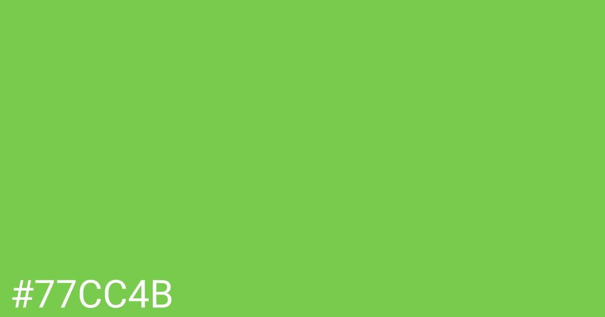 Hex color #77cc4b graphic