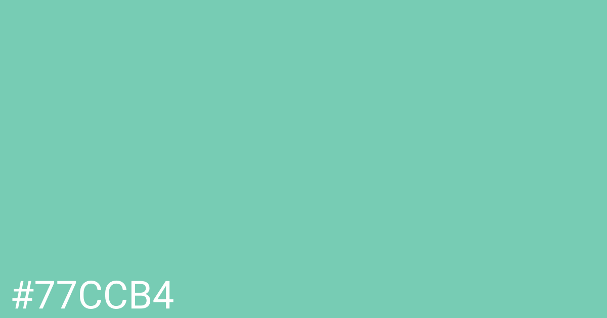 Hex color #77ccb4 graphic