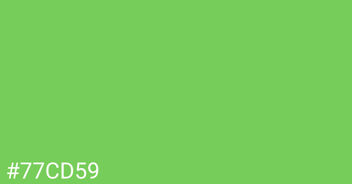 Hex color #77cd59 graphic
