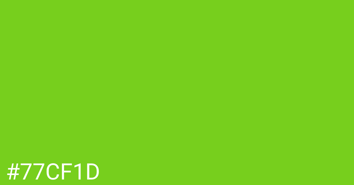 Hex color #77cf1d graphic