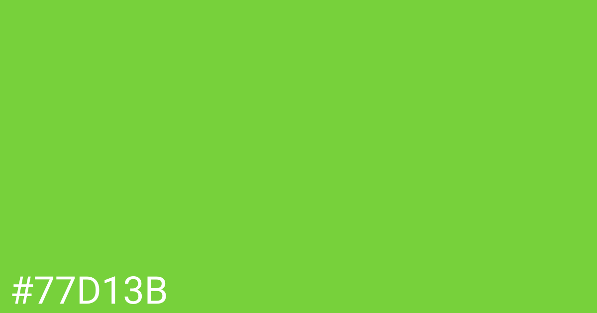 Hex color #77d13b graphic