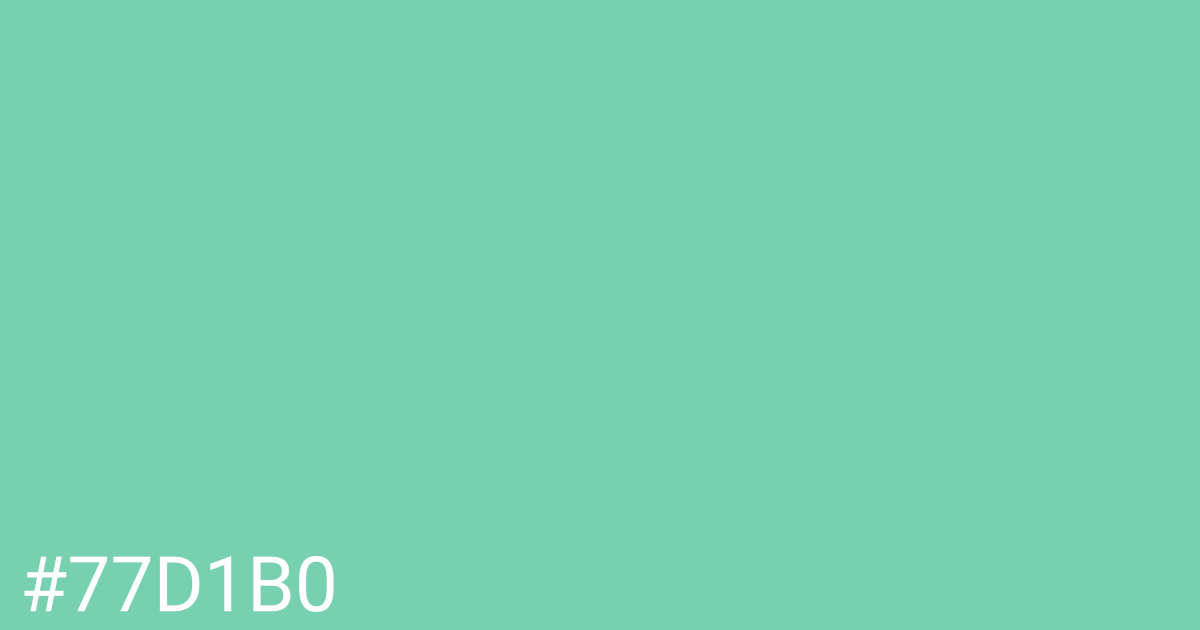 Hex color #77d1b0 graphic