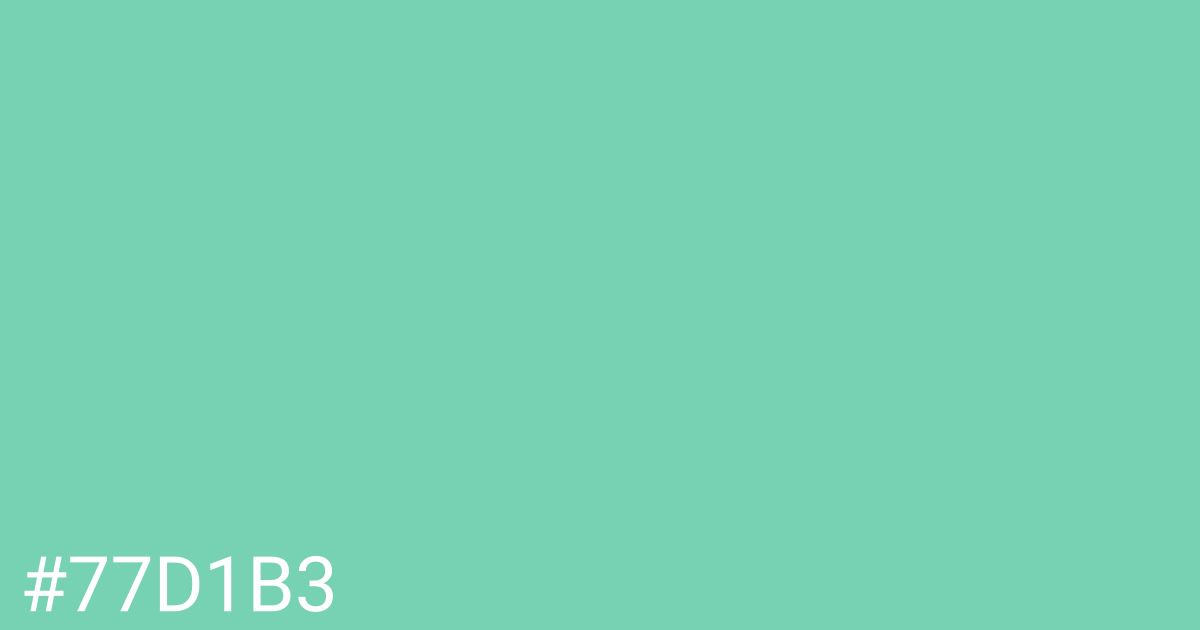 Hex color #77d1b3 graphic