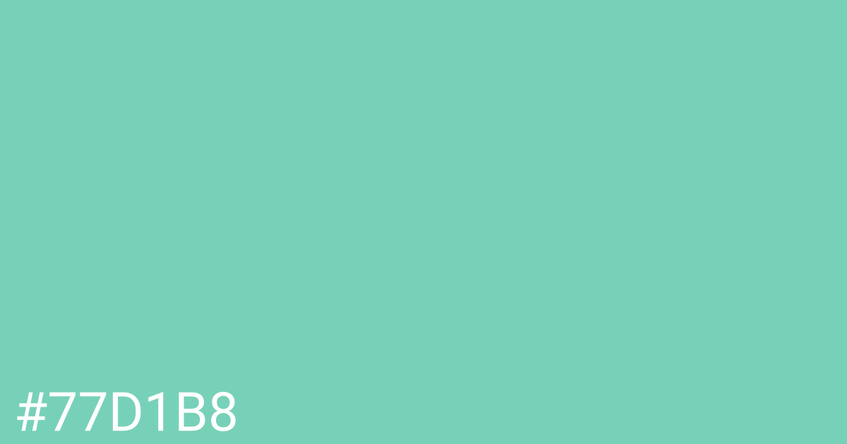 Hex color #77d1b8 graphic