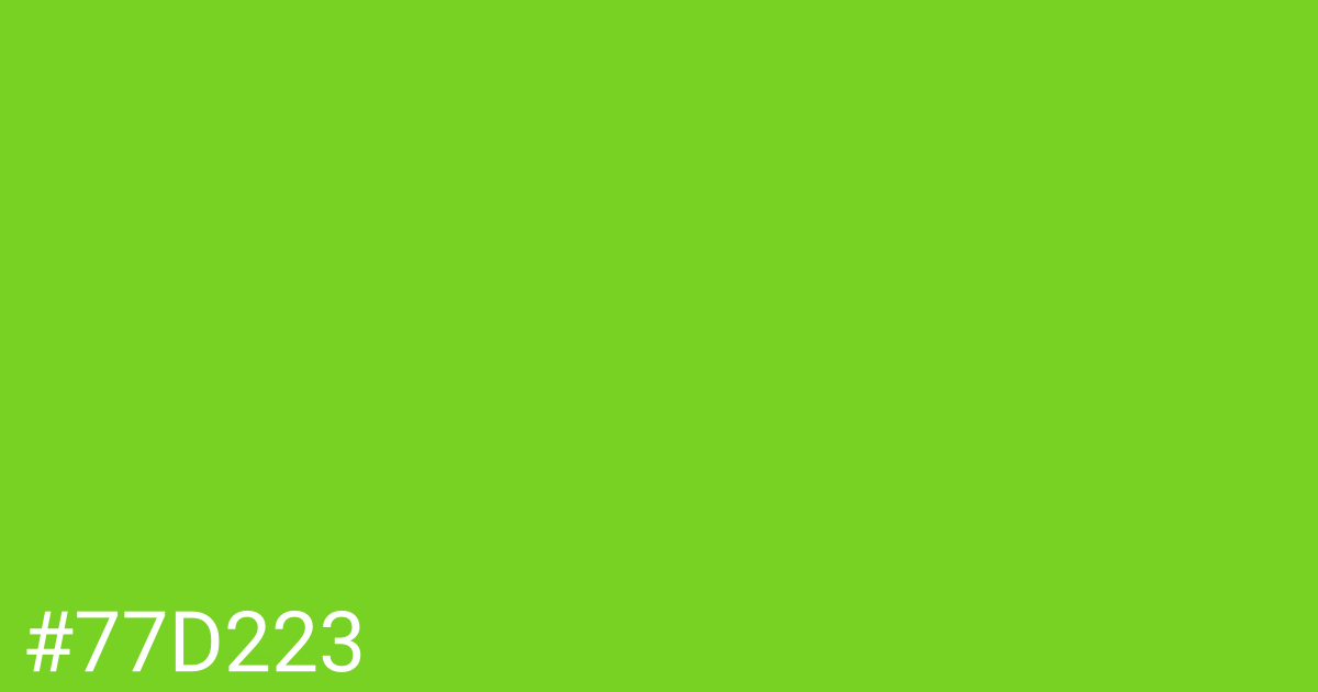 Hex color #77d223 graphic