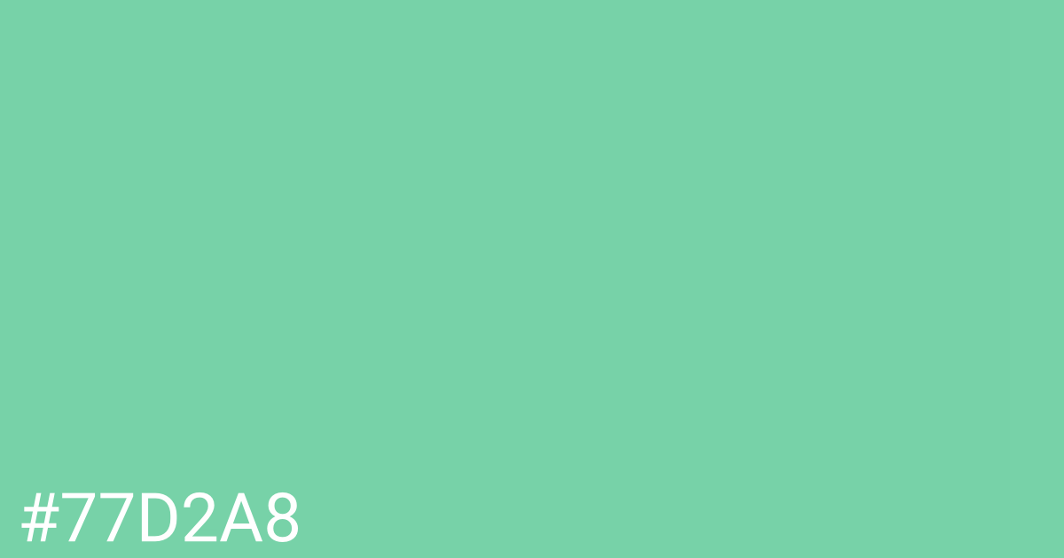 Hex color #77d2a8 graphic