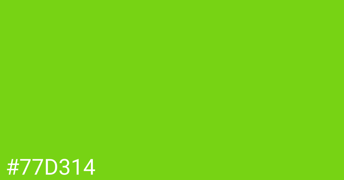 Hex color #77d314 graphic