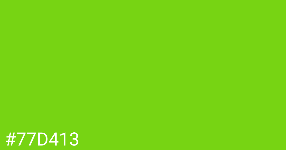 Hex color #77d413 graphic