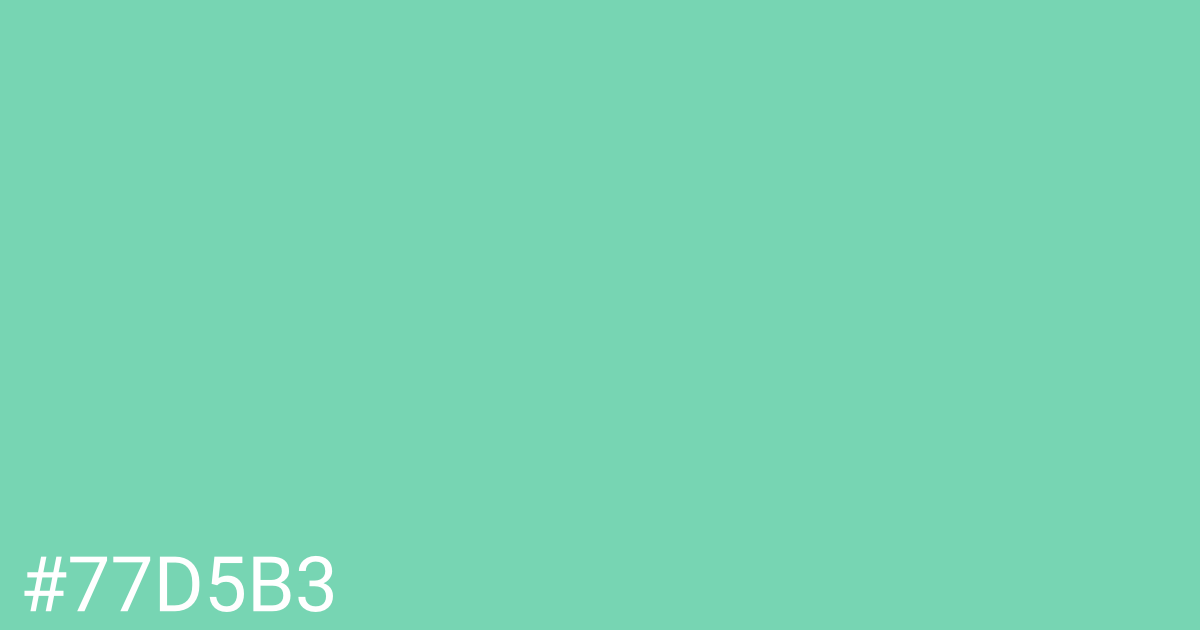 Hex color #77d5b3 graphic