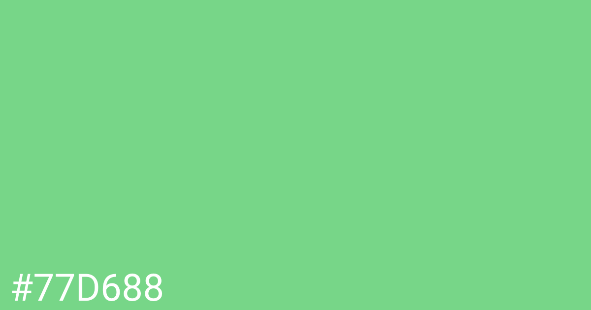 Hex color #77d688 graphic