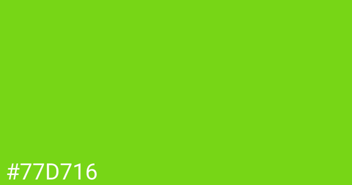 Hex color #77d716 graphic
