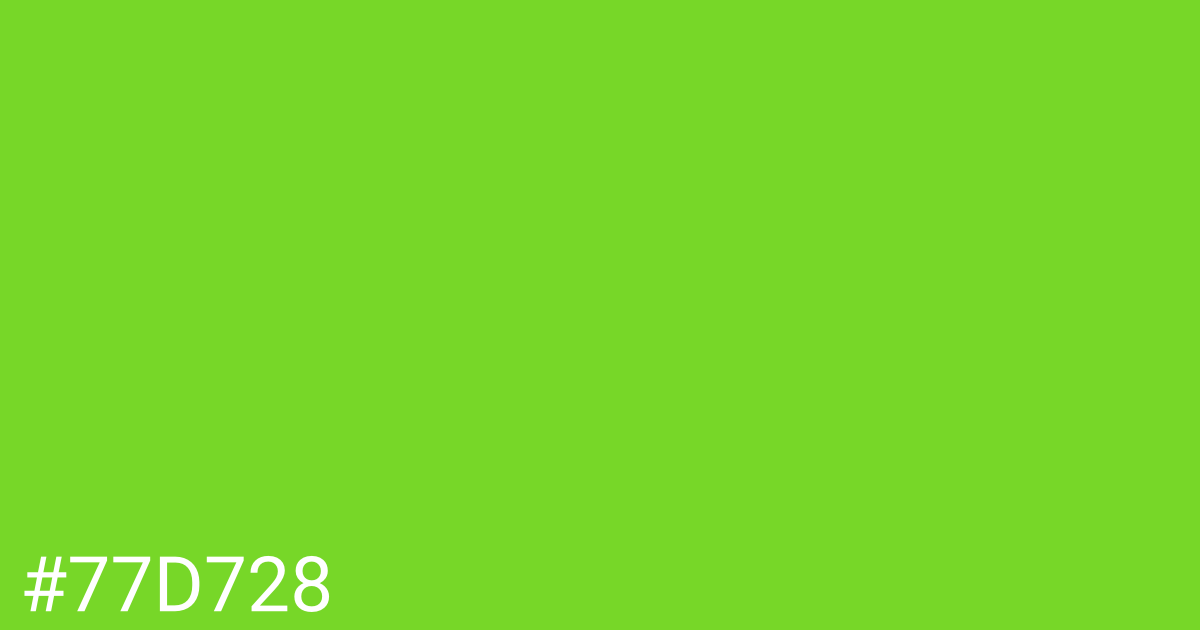 Hex color #77d728 graphic