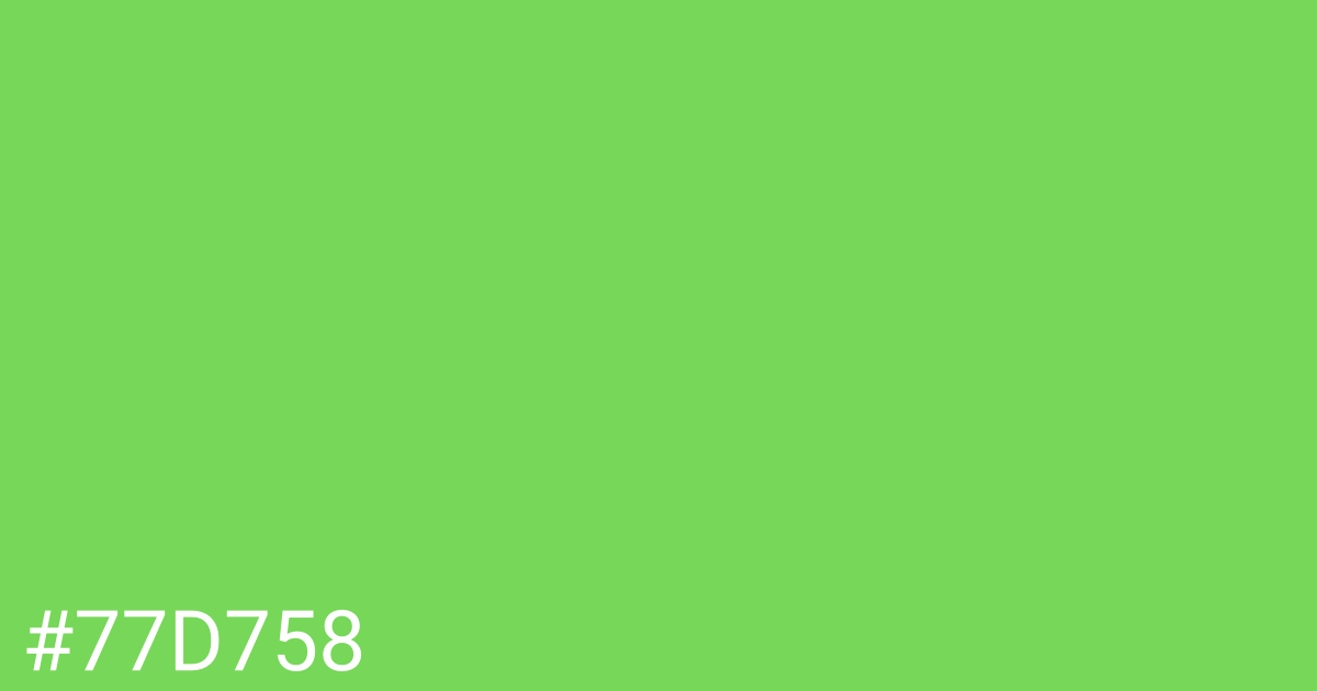 Hex color #77d758 graphic