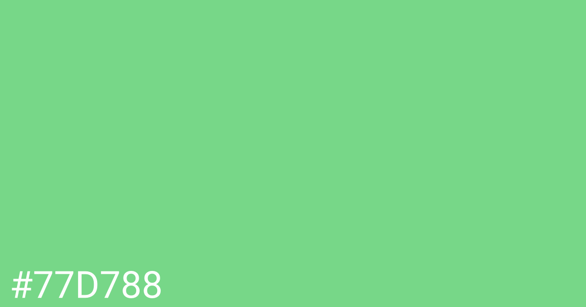 Hex color #77d788 graphic