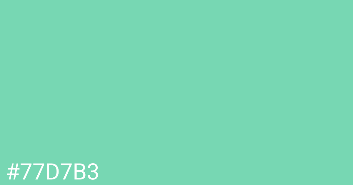 Hex color #77d7b3 graphic