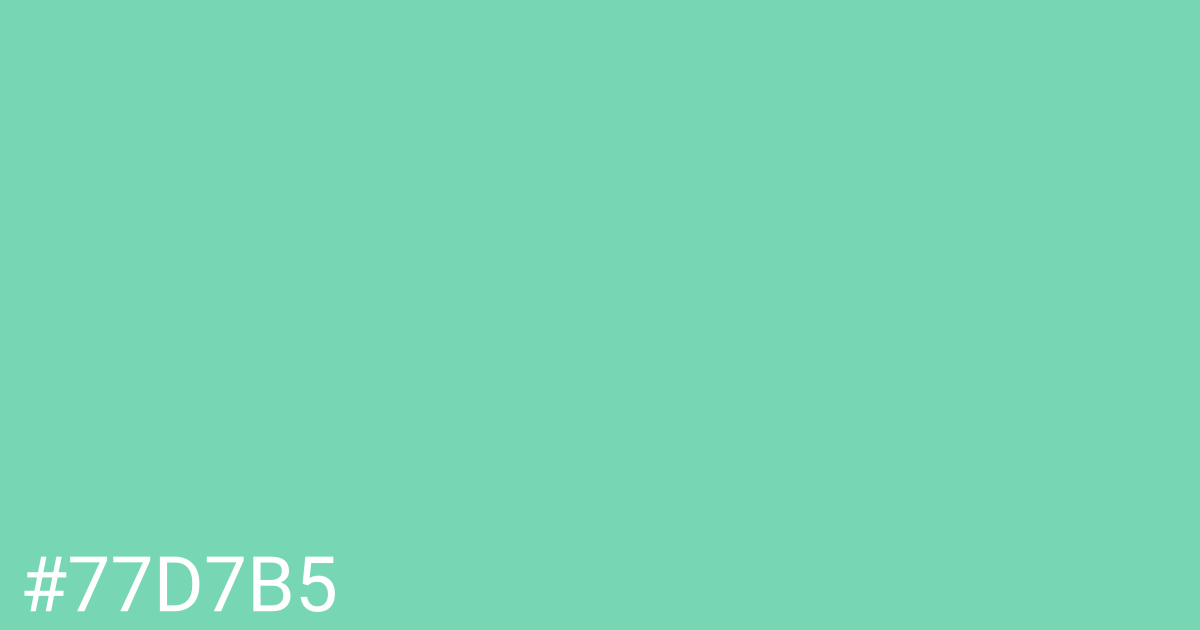 Hex color #77d7b5 graphic