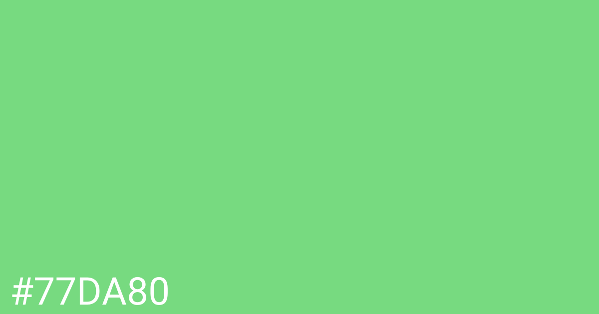 Hex color #77da80 graphic