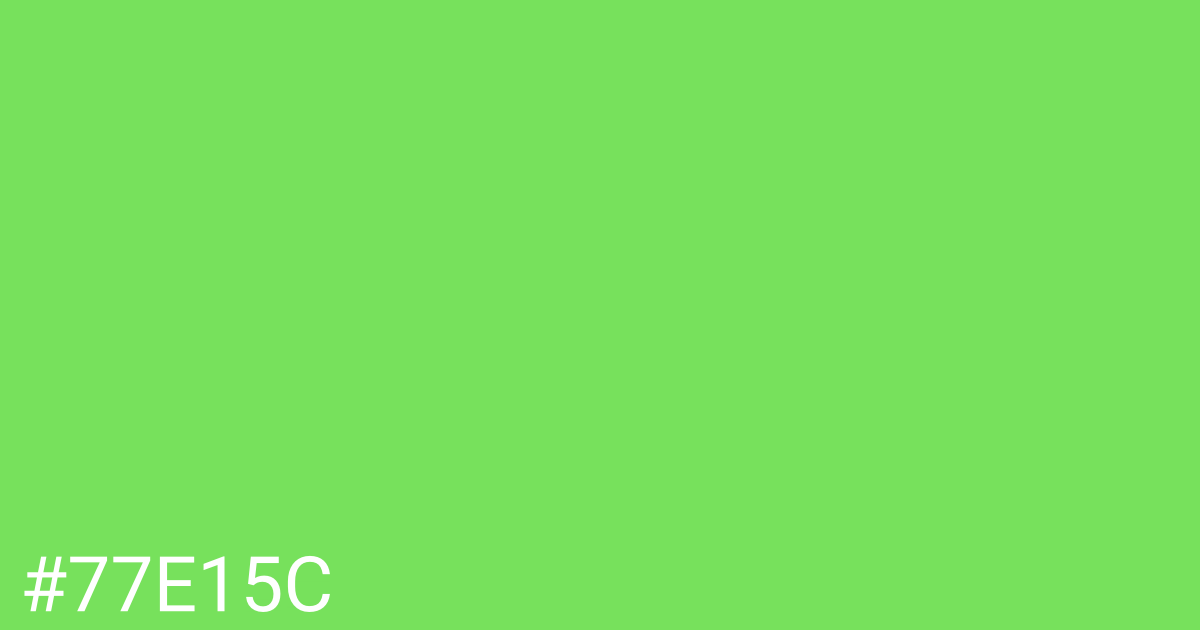 Hex color #77e15c graphic