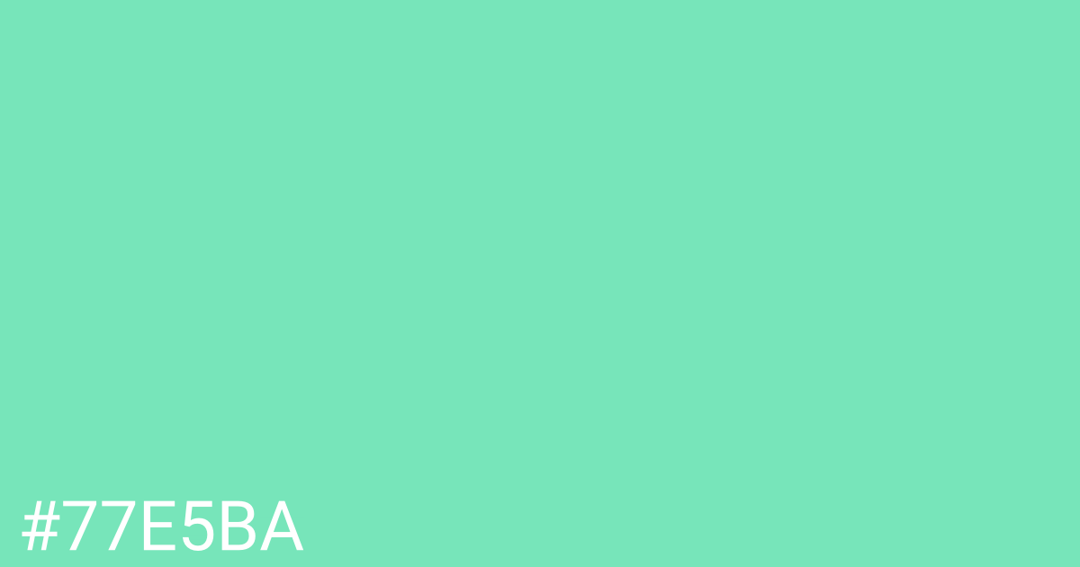 Hex color #77e5ba graphic