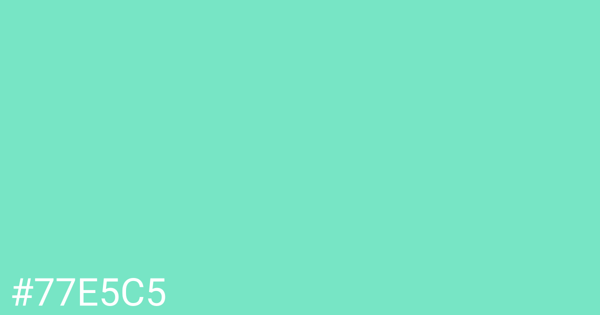 Hex color #77e5c5 graphic