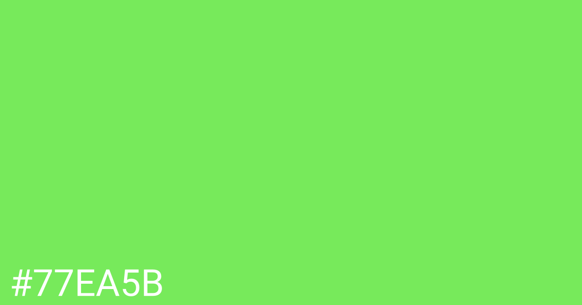 Hex color #77ea5b graphic