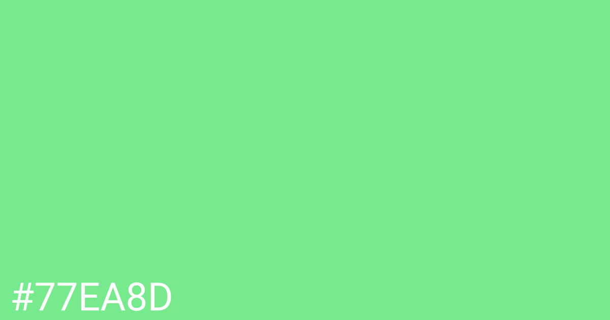 Hex color #77ea8d graphic