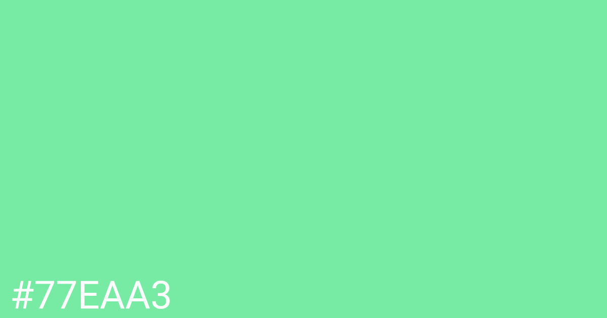 Hex color #77eaa3 graphic