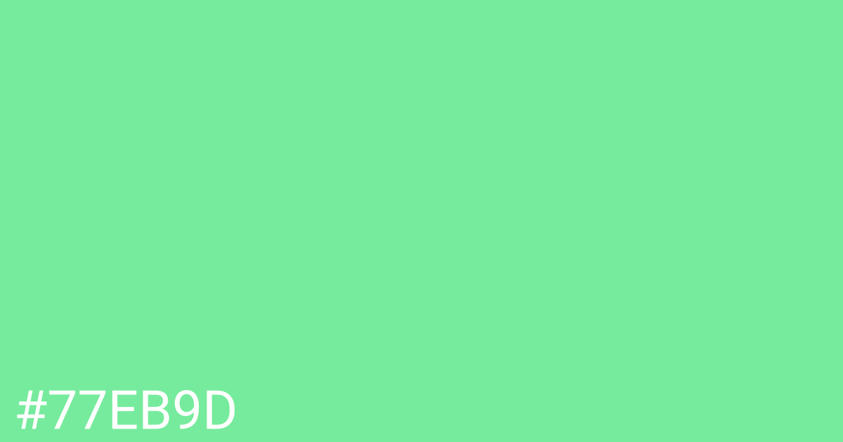 Hex color #77eb9d graphic
