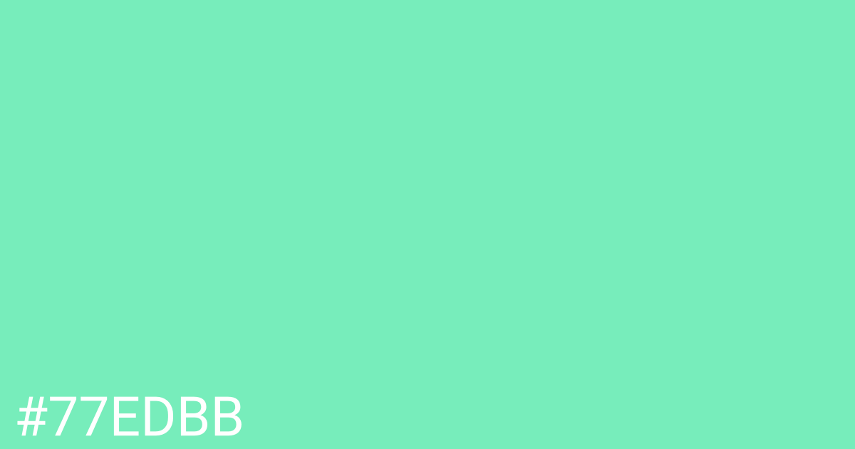 Hex color #77edbb graphic
