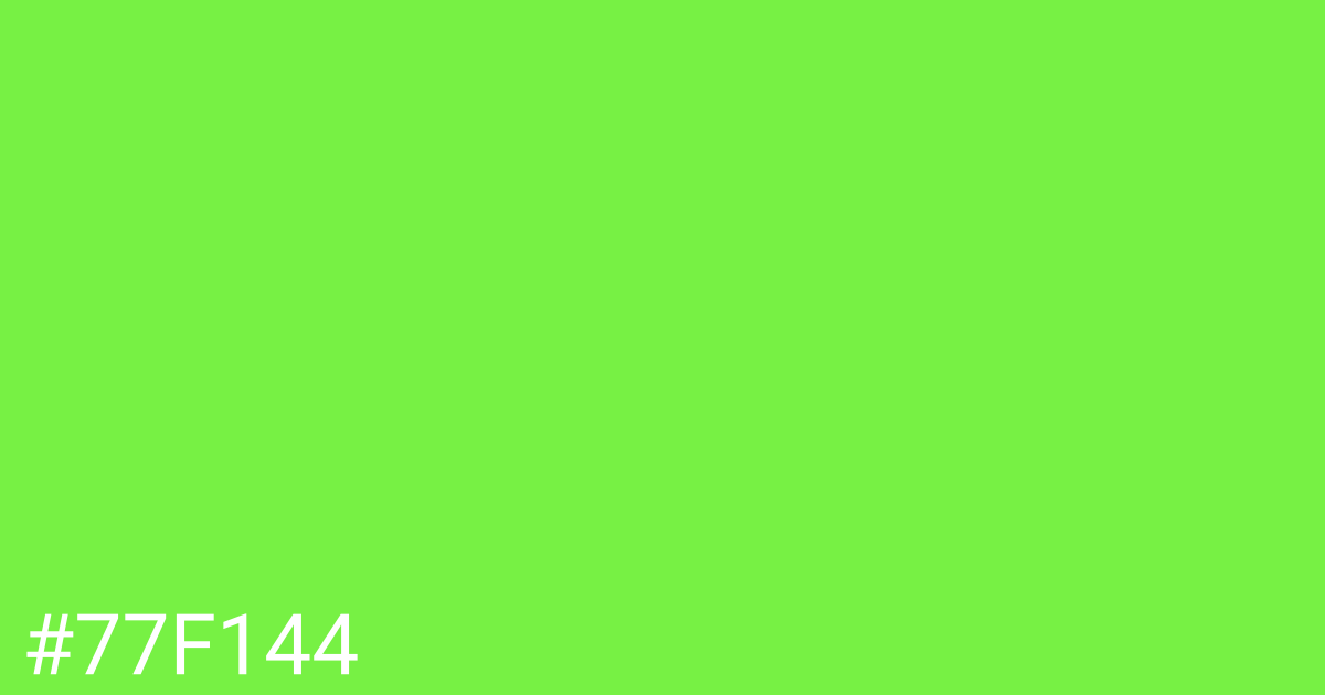 Hex color #77f144 graphic