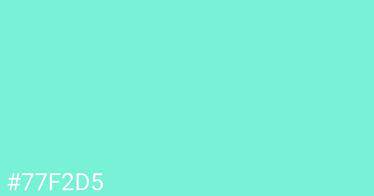 Hex color #77f2d5 graphic