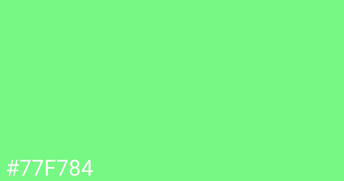 Hex color #77f784 graphic