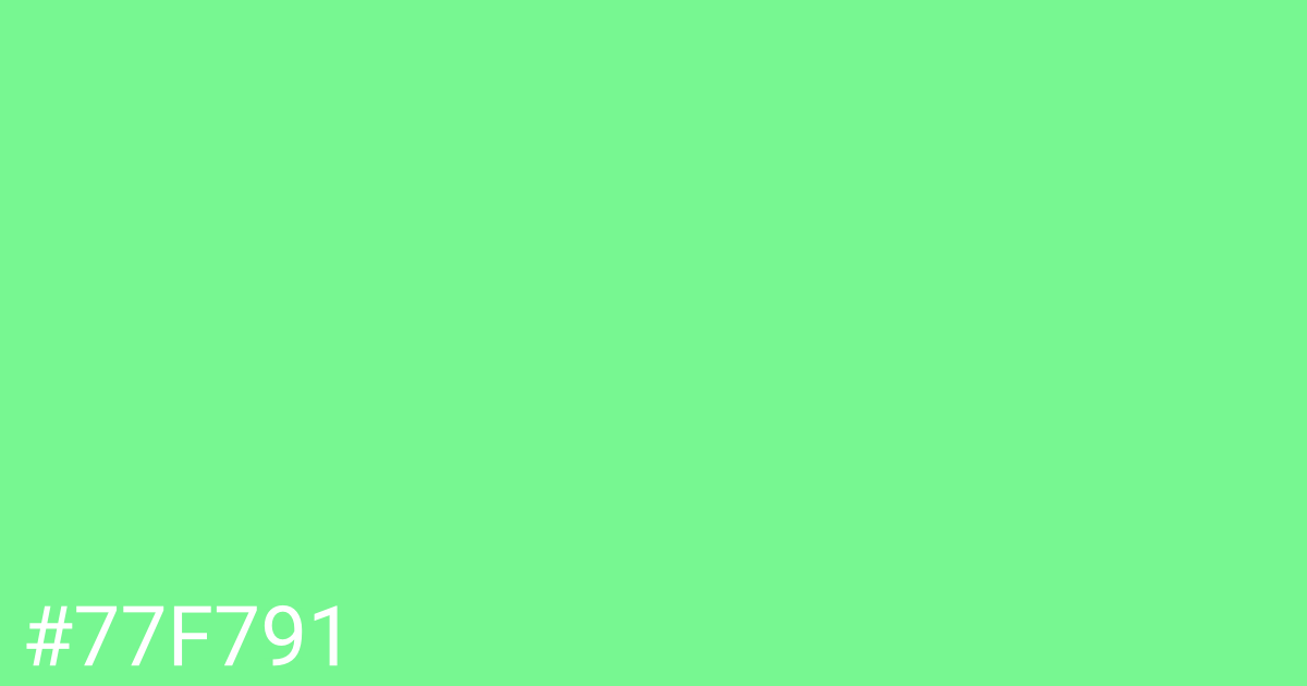 Hex color #77f791 graphic