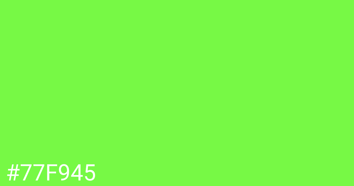 Hex color #77f945 graphic