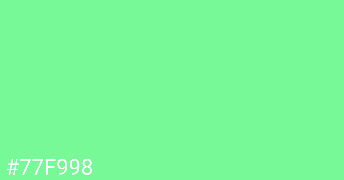 Hex color #77f998 graphic