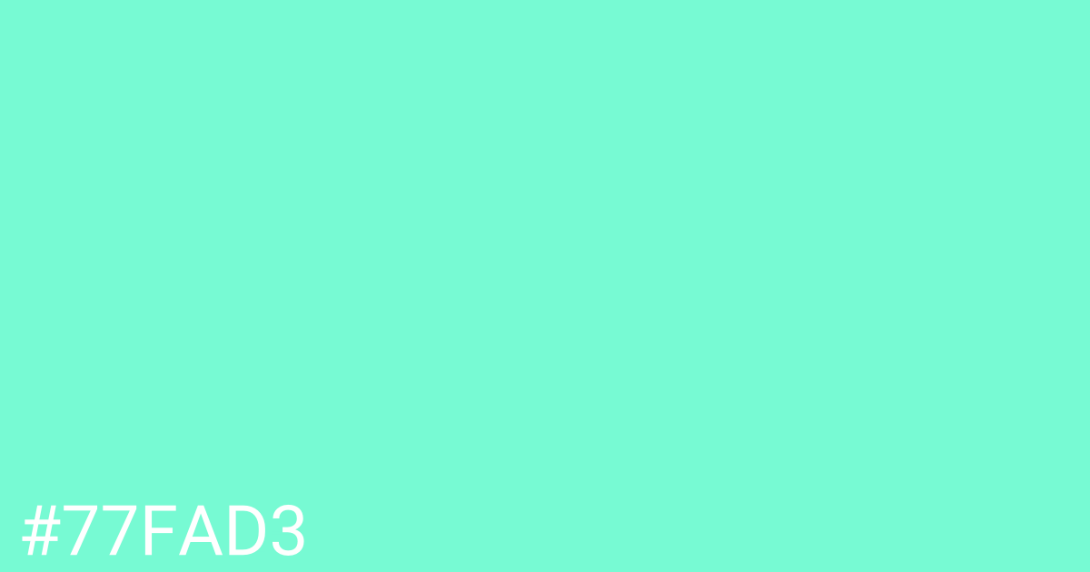 Hex color #77fad3 graphic