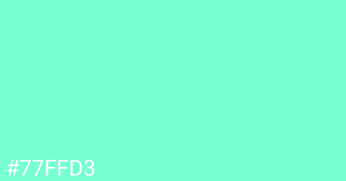 Hex color #77ffd3 graphic