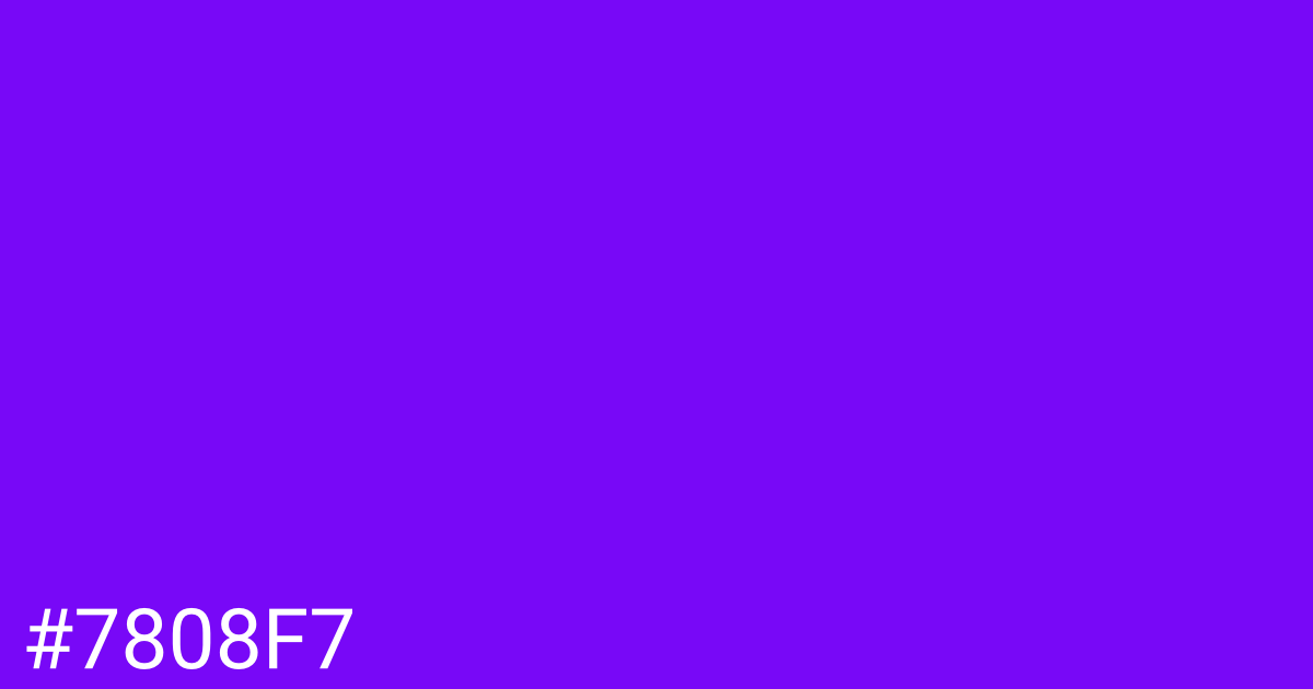 Hex color #7808f7 graphic