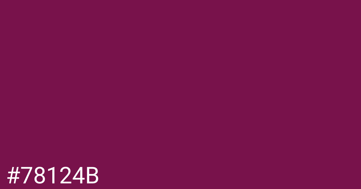 Hex color #78124b graphic