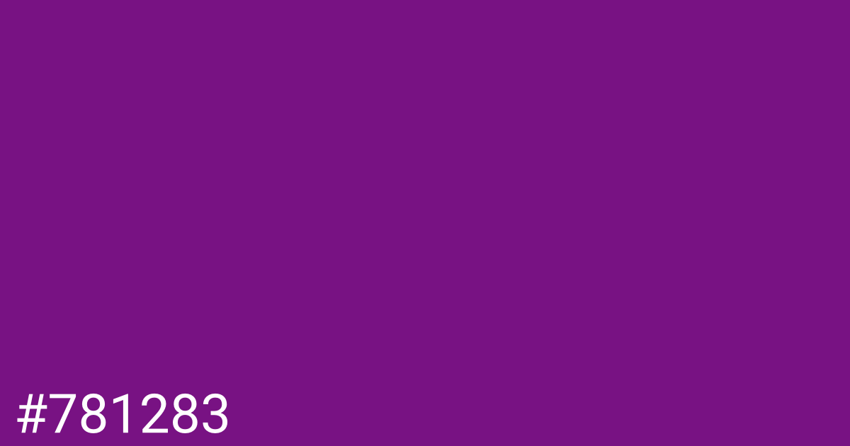 Hex color #781283 graphic
