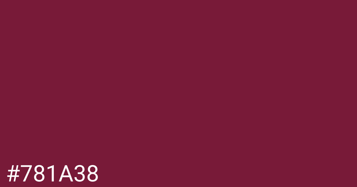 Hex color #781a38 graphic