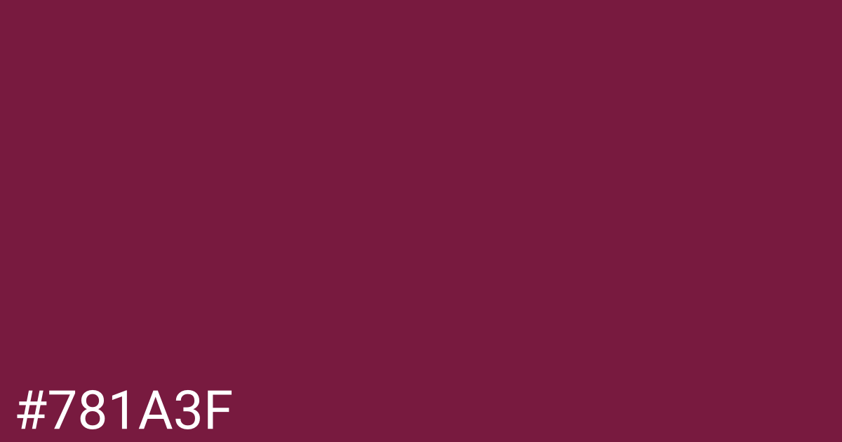 Hex color #781a3f graphic