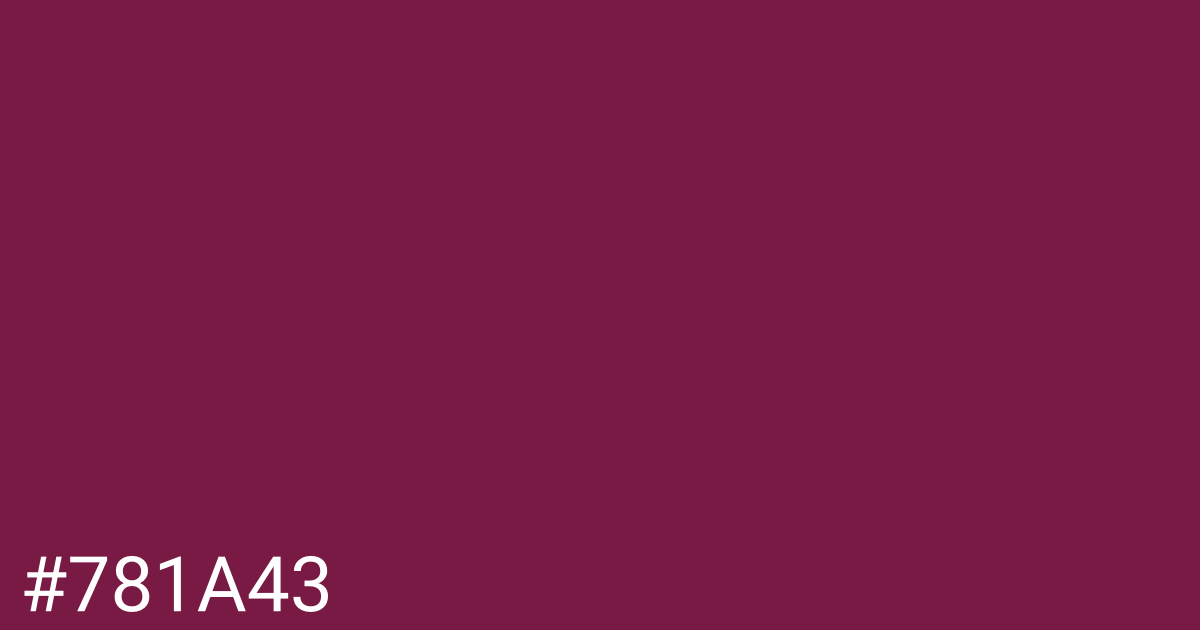 Hex color #781a43 graphic